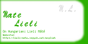 mate lieli business card