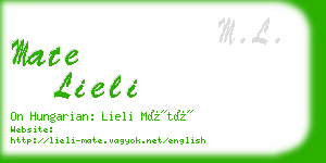 mate lieli business card